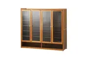 Oikiture Shoes Storage Cabinet 4 Doors Brown