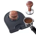 Small Silicone Coffee Tamper Mat, Black, Anti-Slip Espresso Tamper Mat