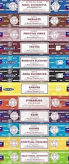 Set of 12 Nag Champa Namaste Positive Vibes Tantra Buddha Blessing Aura Cleansing Chakra Pyramids Reiki Karma Spiritual Healing Traditional Ayurveda by Satya