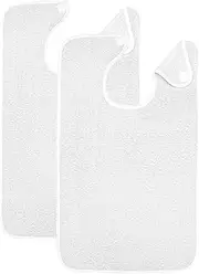 Generic Pair of Adult Bibs for Eating, Washable Clothing Protectors for Home Use