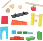 Early Education Toy Pcs Boys and Girls Domino Blocks Wooden Building Blocks Enhance Concentration Imagination Creativity