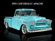 1959 Chevrolet Apache Pickup Metal Sign: LARGE SIZE 12 X 16 - Free Shipping