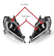 LED Headlight set. YAMAHA Raptor, Wolverine, YFZ. 2 YEAR WARRANTY. USA SHIPPING