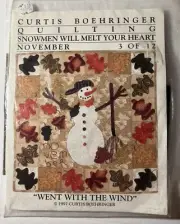 Curtis Boehringer "Snowmen will Melt Your Heart" Block Kit #3 Fabric & Pattern