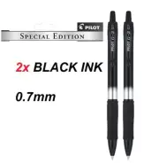 Pilot G2 Retractable Gel Pen Special Edition 0.7mm Fine - 2x BLACK INK