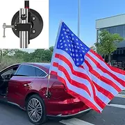 Flag Pole Mount for Truck - Flag Suction Cup for Car, Reusable Suction Cup Flag Pole Mount, No Drill Suction Cup Flag Holder with Strong Suction, Load Capacity 260 Pounds, 1 Pack