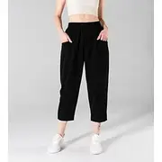Women's Plus Size EU / US Size Tapered Carrot Pants Casual / Sporty Buddha Pants Ankle-Length Mid Rise Solid Colored Harem Comfortable Sports Micro-elastic Cas