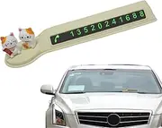 Parking Number Plate, Notification Phone Number Card, Temporary Parking Sign, Moving Automobile Stop Parking Number Sign Decorations, Cartoon Parking Sign Number Plate, Auto Accessories