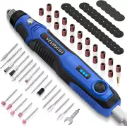 Cordless Rotary Tool, 4V Mini Rotary Tool Kit with 72Pcs Accessories, 3 Speed &