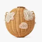 Brand New Kate Spade Embellished Wicker Bouquet Lantern Crossbody Bag RARE FIND