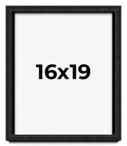 16x19 Shadow Box Black Rustic Barnwood Display Frame | 1.125 Inch Deep | 0.875