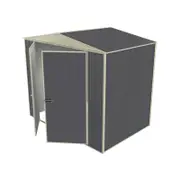 Build-a-Shed 2.3 x 1.5 x 2.3m Gable No Side Doors Shed - Grey