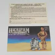 Lucasfilm Fan Club Unused Postcard 1987 Star Wars C-3PO R2-D2 Tatooine