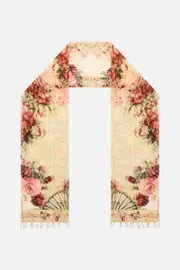 LONG SILK CRINKLE CHIFFON SCARF MEET ME AT THE MAJESTIC
