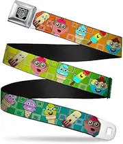 [Buckle-Down] Seatbelt Buckle Belt, Ice Cream Cone and Popsicle Expressions with Squares