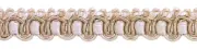 Ivory Light Beige 1/2" Gimp Braid Trim White Sands [By The Yard]