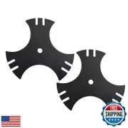 AMTHKNO 2 PK 9" X5/8" 3-Side Edger Star Blades - for Craftsman Edger Replacem