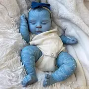 Pinky Reborn 20 Inch/50cm Lifelike Avatar Cloth Body Vinyl Reborn Baby Dolls Realistic Newborn Baby Doll Sleeping Soft Vinyl Bebes Reborn Toy for Kids Age 3+