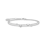 Buy Bracelet with hearts and white stones silver by Thomas Sabo online - THOMAS SABO Australia
