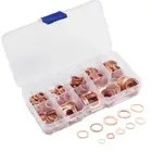 Assorted Set of 200 Copper Oil Drain Bolt Crush Washers Gasket Collection