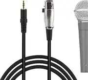 Geekria for Creators 3.5MM Male to XLR Female Microphone Cable 8 FT / 2.5 M, Compatible with Shure SM58, SM57, SM48, SM7B, MV7, PGA48, PGA58, BETA 58A, Balanced Mic Cord (Black)
