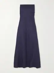[Faithfull] Faithfull - + Net Sustain Das Flores Strapless Linen Maxi Dress - Storm blue - x small x small Blue