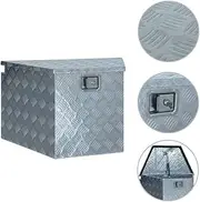 Heavy Duty 737/381x410x460 mm Aluminium Box Silver - Rust Resistant Truck Bed Tool Box, Locking System, Portable Storage for RV, Trailer, and Pickup Organizers