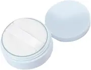 JAYIOLA Empty Bulk Powder Containers with Puff for Home Outdoor Lightweight Durable Material Useful Tool Practical Accessory Manufacturing, Blue