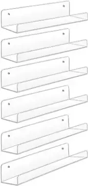 Sooyee Acrylic Shelves6 Pack 15 Inch Floating Wall Shelves Funko Pop Display ...