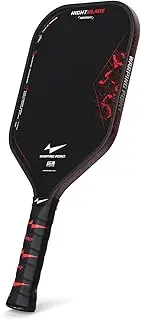 Nightblade Raw Carbon Fiber Pickleball Paddle, 14mm Foam Filled Polymer Honeycom Core, UPA-A & USAPA Approved, Endura Friction Surface, Long Handle for Two Handed Backhand, Enhanced Impact Feel & Spin