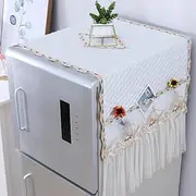 Namzi Refrigerator Cover Cloth Single Double Door Refrigerator Dust Cover Lace Fabric Home Dust Cover 140 * 55cm (Style 5)