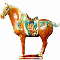 在飛比找Yahoo!奇摩拍賣優惠-下殺 唐三彩馬陶瓷馬擺件國禮大馬工藝禮品客廳裝飾品擺件包