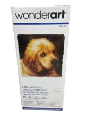 WonderArt Latch Hook Kit Puppy Love Labrador Dog 12x12 New Sealed