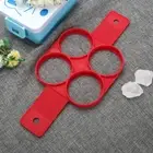 - Silicone 4 Hole DIY Pancake Maker Bake Cake Mold Mini Egg Tools (Round)