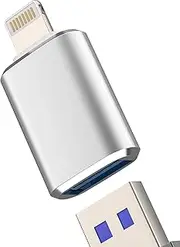 Lightning USB Adapter OTG 3.0 for IPhone for IPad for Apple Device USB-A Connector for Keyboard Mouse Flash Drive Camera Card Reader Data Transfer Cable Memory Stick Digital Plug Converter Accessories