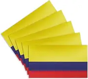 5Pcs Columbia Flag Decal Sticker - Colombian Flag Reflective Vinyl Car Stickers - for Car Window Bumper Waterproof Sticker (2.5 x 4.5 Inch)