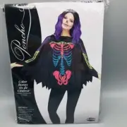 Color Bones Poncho Halloween Costume OSFM
