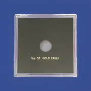 Capital Holder Capsule For 1/10 Oz. Gold Eagle Coin 3.3x3.3 Black Display Snap