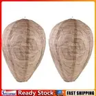 Wasp Nest Decoy Hanging Wasp Deterrent for Hornets Yellow Jackets (2 Regular)
