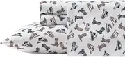 Wrangler - Sheet Set, Breathable & Wrinkle Resistant Bedding, Includes Matching Sham & Pillowcases, Western Home Decor (Boots N Hats Black, Queen)