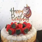 Acrylic 'Unicorn' Cake Topper for Birthday - Unicorn/Rainbow Theme Decorate