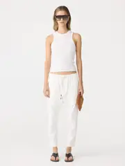 Cotton Canvas Relaxed Pant