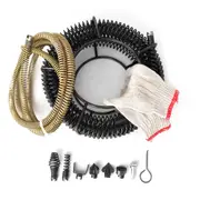 DIY Plumbing Drain Snake Auger Cleaning Tool Spring Cable 12m+2.5m Sewer Pipe for Electric Drill Sink Toilet Shower Bathroom