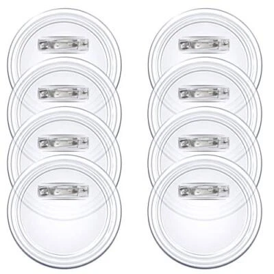 20 Set Clear Plastic Craft Button with Pin,Pins Buttons Design a Button for