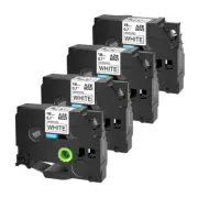 4PK Compatible with Brother TZe241 TZ241 Black On White Label Tape P-Touch 18mm