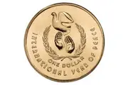 $1 1986 International Year of Peace Circulated AUS One Dollar Coin
