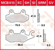 Can Am (Brp) COMMANDER 800 R EFI 2011-2017 TRW SI Series Off-Road Brake Pads