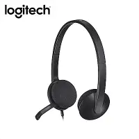 在飛比找Yahoo奇摩購物中心優惠-羅技 logitech USB耳機麥克風H340