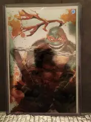 TMNT #1 Battle Damaged FOIL COVER Tyler Kirkham Signed With COA