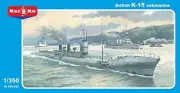 Micro-Mir Plastic Model KIT British HMS ?-15 Submarine 1/350 350-032 New